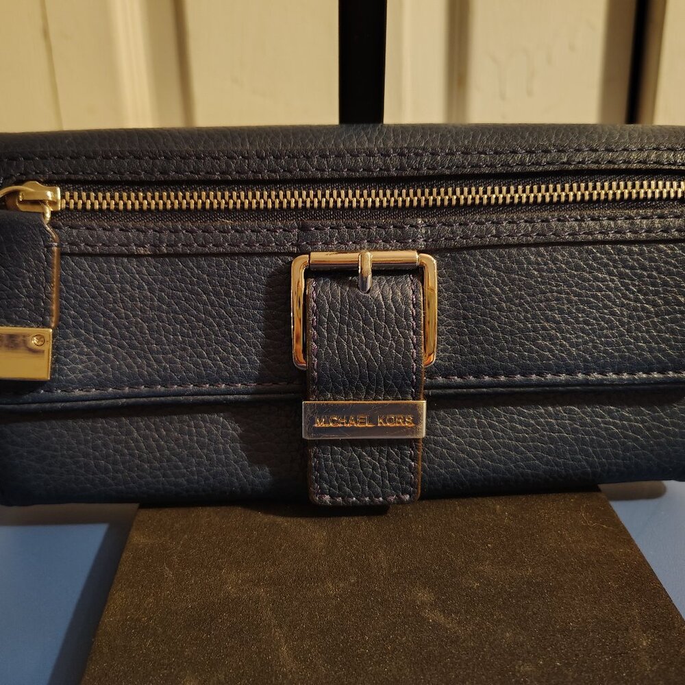 Michael Kors Black Leather Buckle Wallet